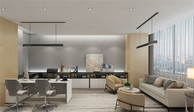 沉穩(wěn)大氣辦公室裝修，實(shí)力氣場(chǎng)雙在線!